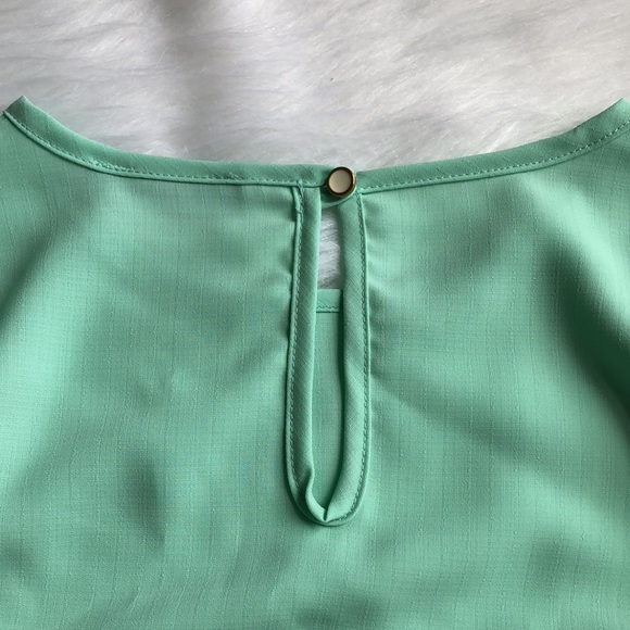 Mint Green Dress w/ Lace - Picture 4 of 5